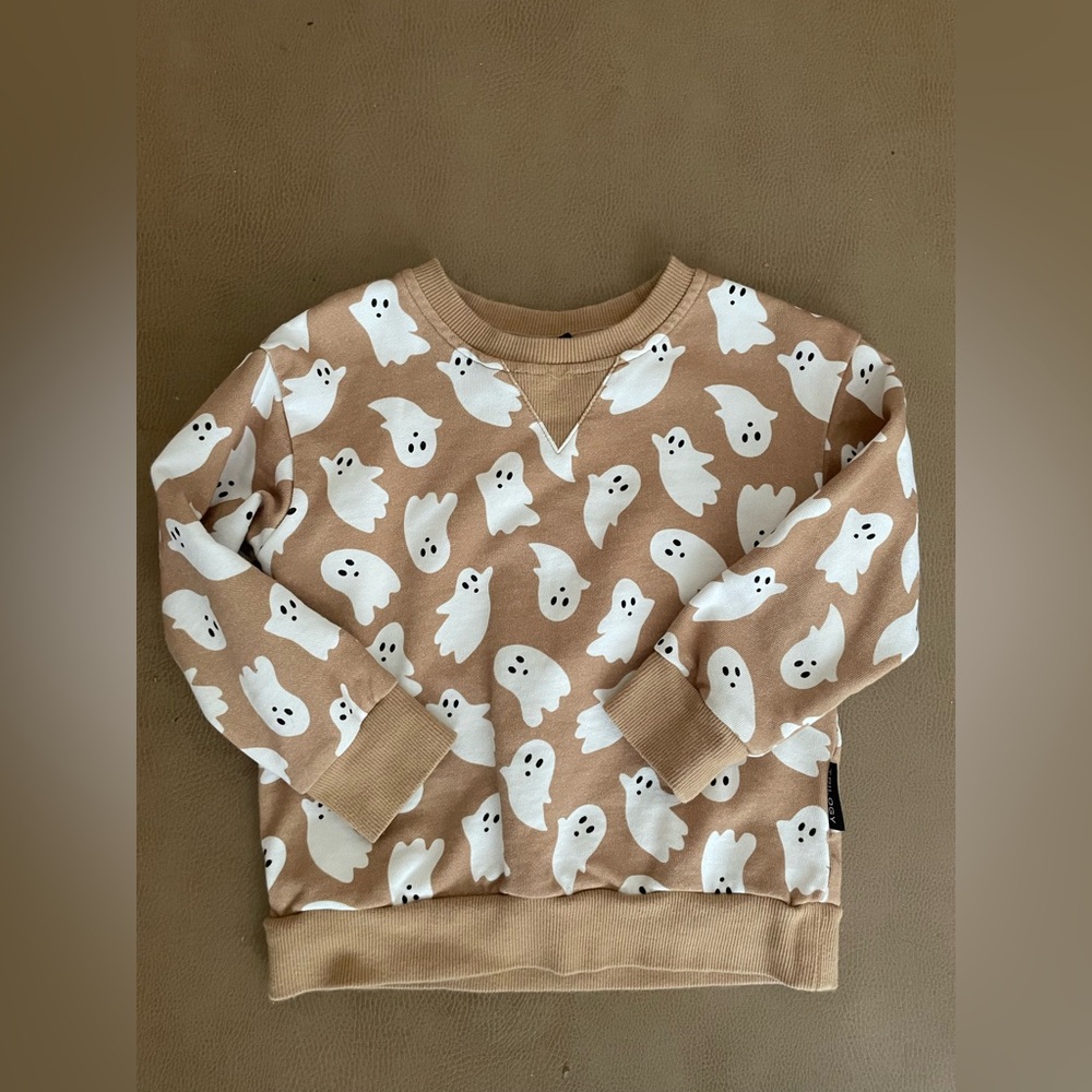 Ghost Print Terry Sweatshirt